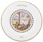 Margaret Thatcher Personally Owned Christmas Plate, Made of Porcelain China, Dated 1983